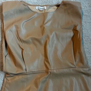 En Saison Beige Faux Leather Apparel
